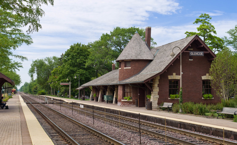 Metra Station in Glencoe