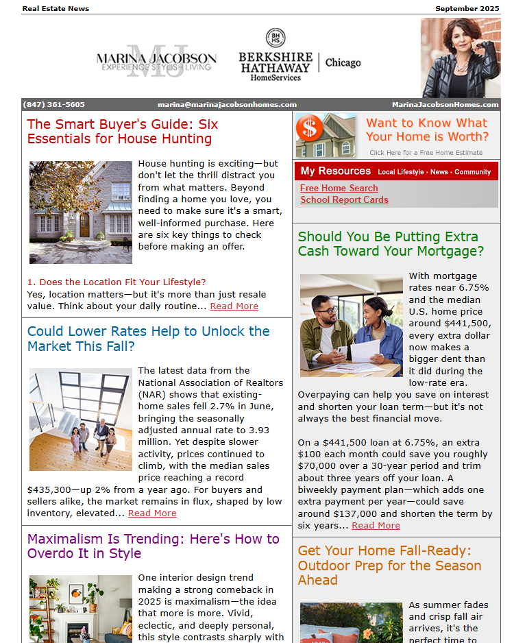 September 2025 Real Estate News